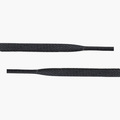 Flat Waxed Cotton Laces | Black