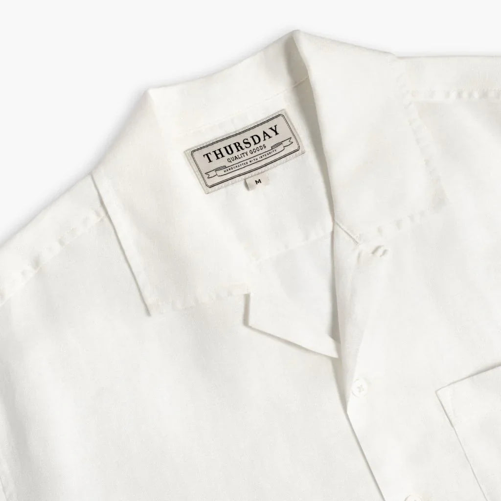 Linen Camp Shirt | White