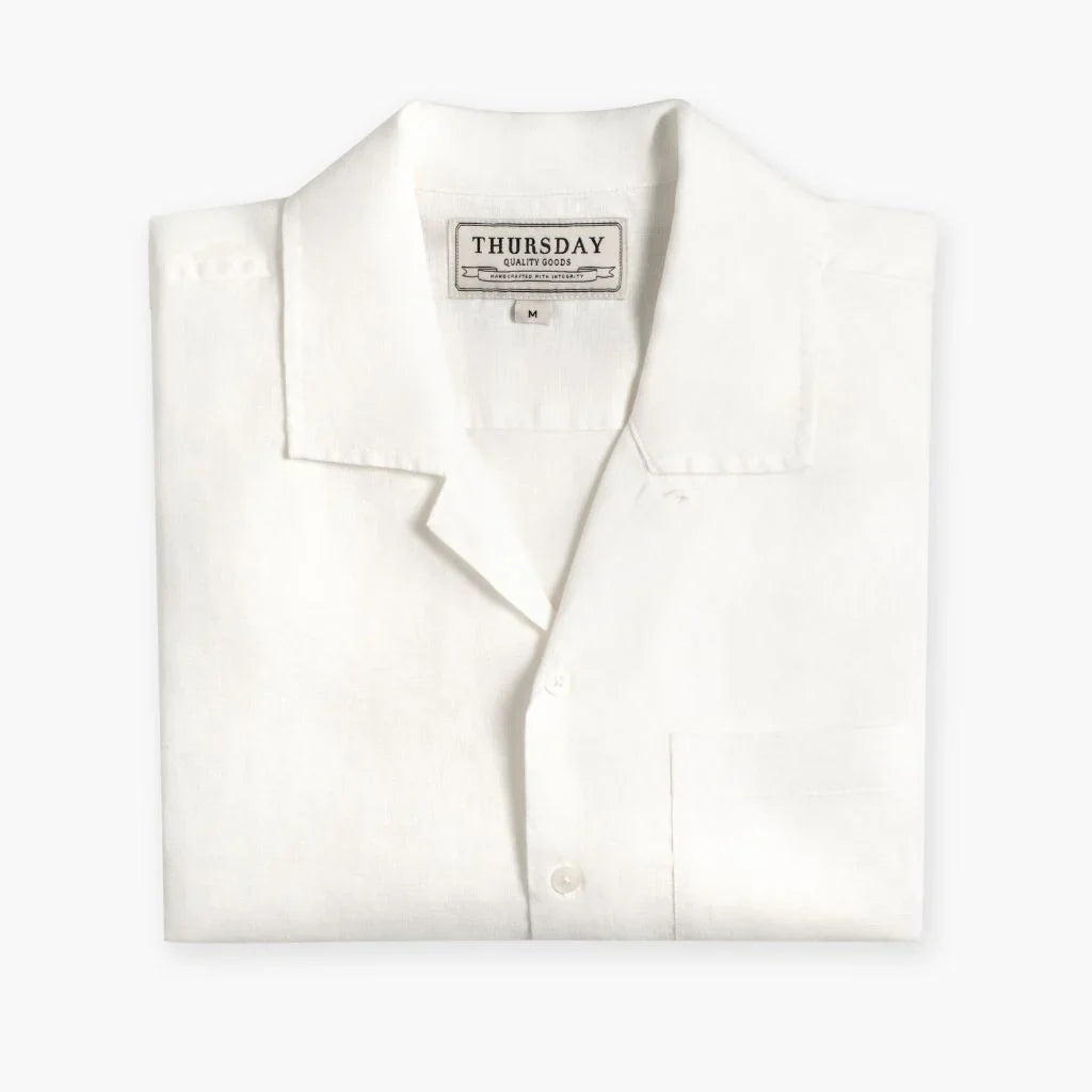 Linen Camp Shirt | White